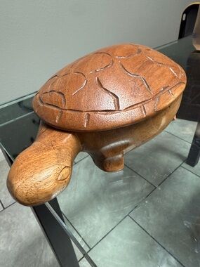 Wooden Trinket Turtle Box